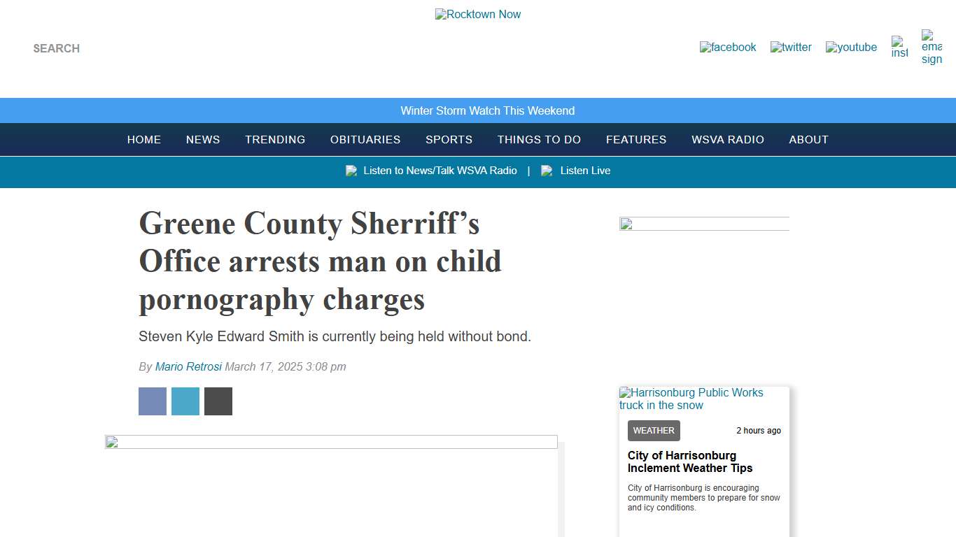 Greene County Sherriff’s Office arrests man on child pornography charges - Rocktown Now