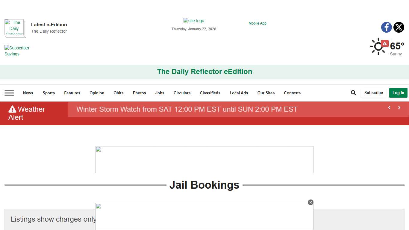 Jail Bookings reflector.com